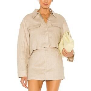 L'Academie 'Josefin' Beige Blouse Size M